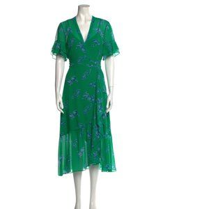 Tanya Taylor Green Floral Dress